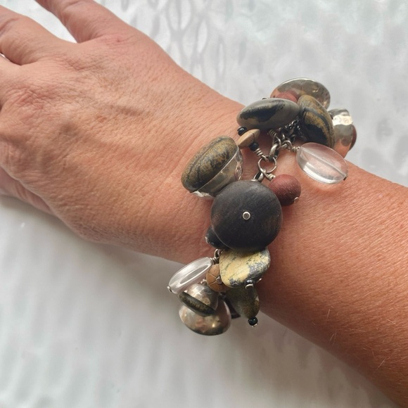 Silpada Multi-Stone and Sterling Bracelet fit up to 7” inch wrist. B2003 - Picture 5 of 10